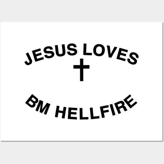 black midi jesus loves bm Wall Art by fancyjan